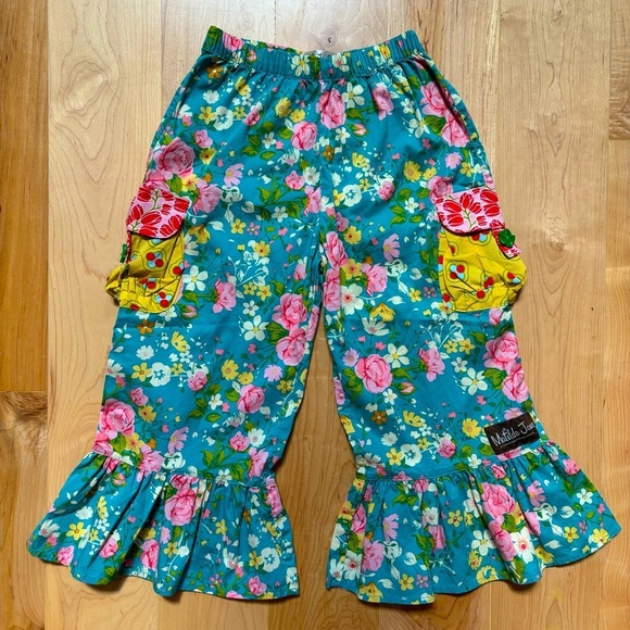 Matilda Jane Good Hart Stone Cliff Big Ruffles Flare Floral Pants - Picture 2 of 10